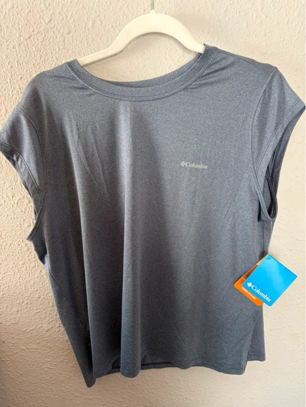 NWT Columbia Women's Moonrise Lane EXS Short Sleeve Greyish Blue size L
